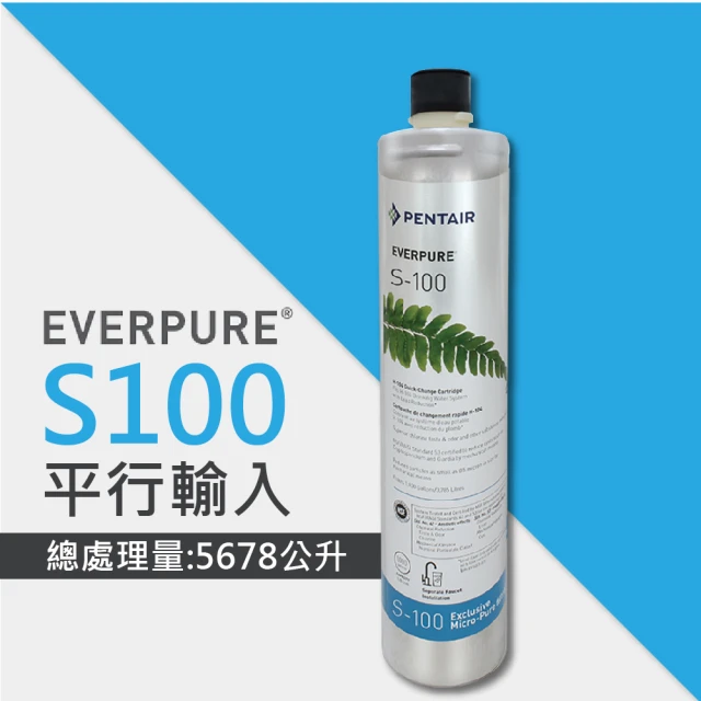 【EVERPURE 愛惠浦】S100家用標準型淨水器濾心/S-100平行輸入濾芯(★美國原廠平行輸入全新品)