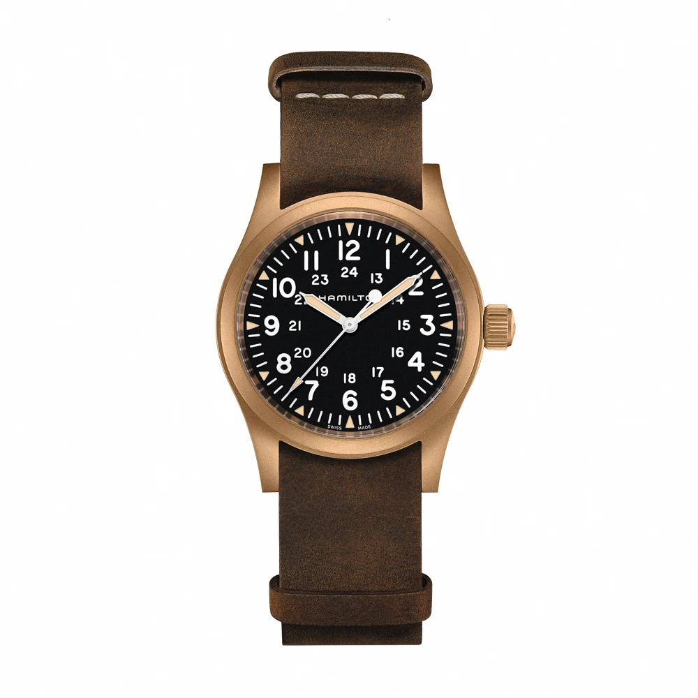 青銅陸戰腕錶 H69459530(手動上鍊 中性 小牛皮革錶帶)