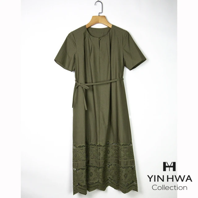 【YIN HWA 盈樺】LAPINE 氣質優雅細緻蕾絲刺繡洋裝