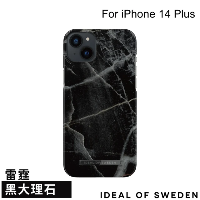 【iDeal Of Sweden】iPhone 14 Max 6.7吋 北歐時尚瑞典流行手機殼(雷霆黑大理石)