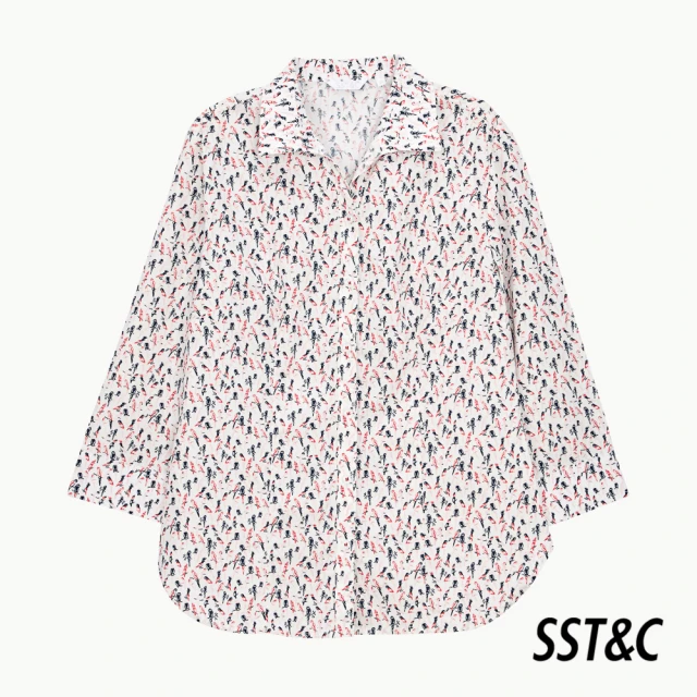 【SST&C】小鳥印花七分袖襯衫7561907004