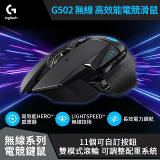 G502 LIGHTSPEED 高效能無線電競滑鼠