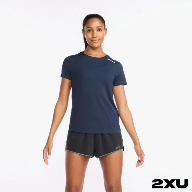 【2XU】女 Light Speed高階運動短袖(午夜藍)