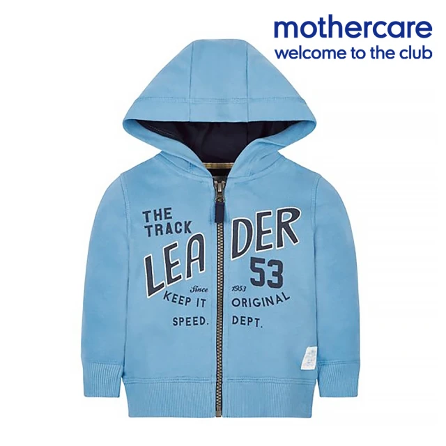 mothercare【mothercare】專櫃童裝 藍色領袖連帽外套(9個月-4歲)