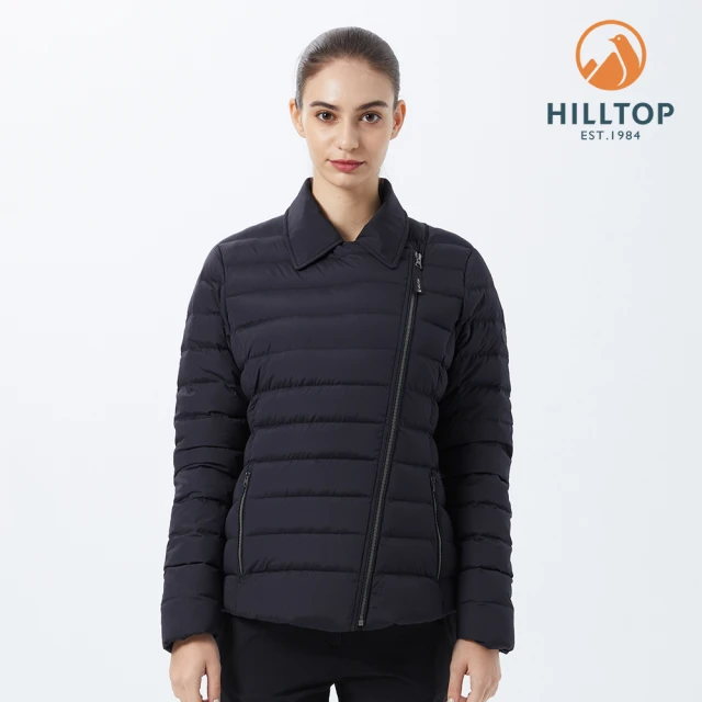 【Hilltop 山頂鳥】Weather-proof 女款斜開襟超潑水保暖蓄熱外套 PF22XF14 黑