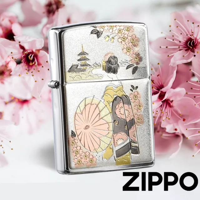 【Zippo】日本傳統風格-舞子背影防風打火機(美國防風打火機)