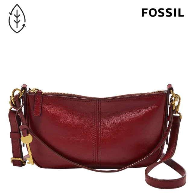 【FOSSIL】Jolie 真皮法棍包-紅絲絨色 ZB1685627