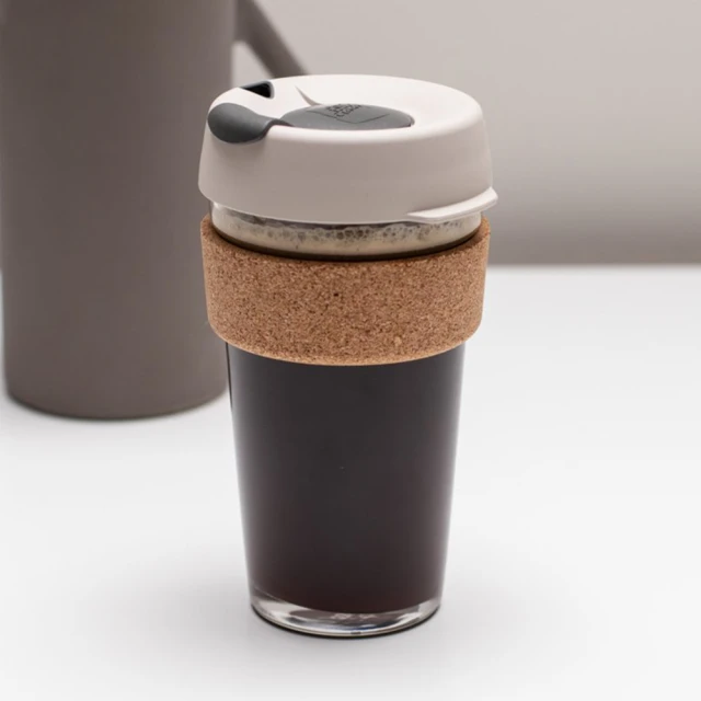 【KeepCup】隨身杯 軟木系列 454ml - 淺烘焙(強化玻璃製成、耐熱、耐震度高)