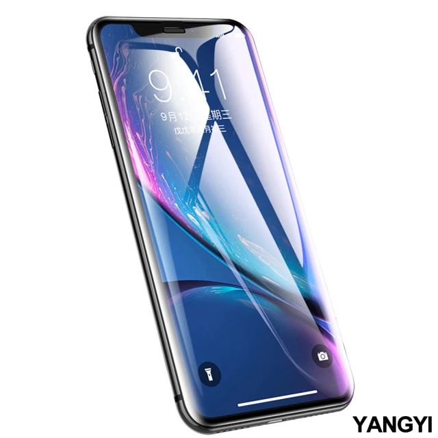 【YANG YI 揚邑】iPhone 11/XR 精雕大弧邊全膠滿版防爆鋼化玻璃保護貼(黑)