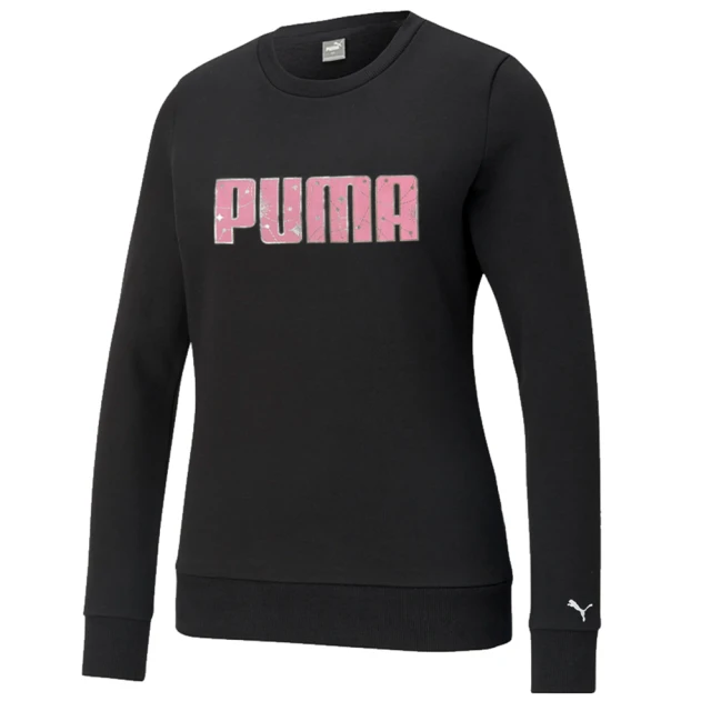 PUMA【PUMA】上衣 女款 大學T 長袖上衣 運動 亞規 黑 67685401