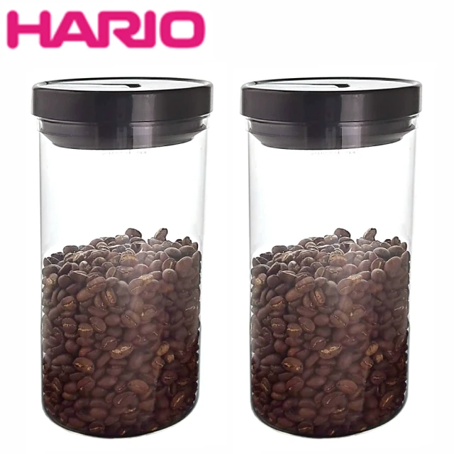 【HARIO】聰明瓶蓋 耐熱玻璃密封罐 1000ml*2入