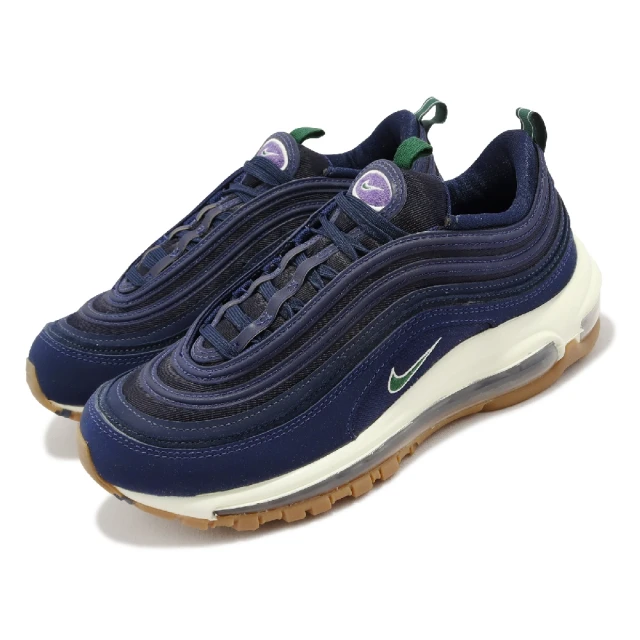 【NIKE 耐吉】休閒鞋 Wmns Air Max 97 QS 女鞋 海軍藍 峽谷綠 子彈 氣墊 復古(DR9774-400)