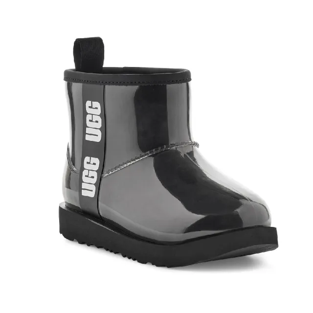 UGG】童鞋/雨鞋/雨靴原廠貨Classic Clear Mini II(黑色-UG1112386KBLK