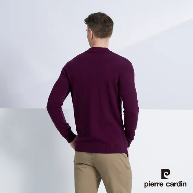 Pierre Cardin 皮爾卡登 商務休閒男款純絲光羊毛素色菱格緹花半高領毛衣 紅紫色 79 Momo購物網 好評推薦 23年2月