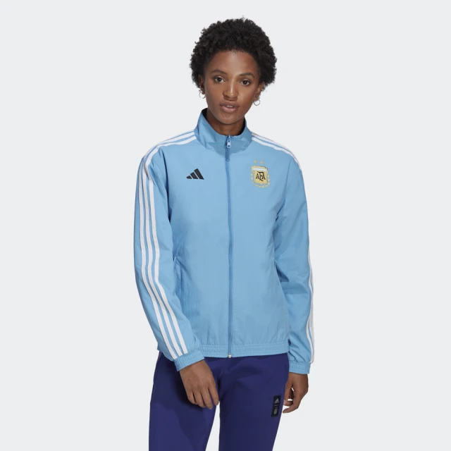 adidas 愛迪達【adidas 愛迪達】阿根廷國家隊足球進場雙面外套 女(HF3951)