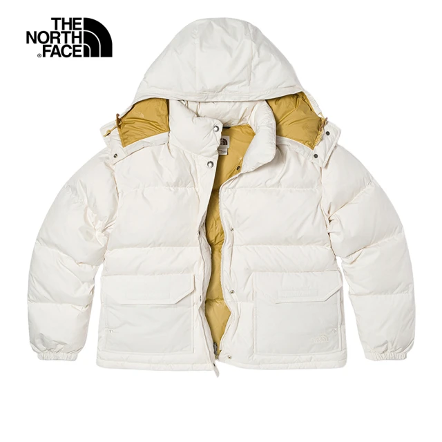 The North Face【The North Face】北面女款白色防風防潑水可拆式連帽羽絨外套｜7QVWN3N