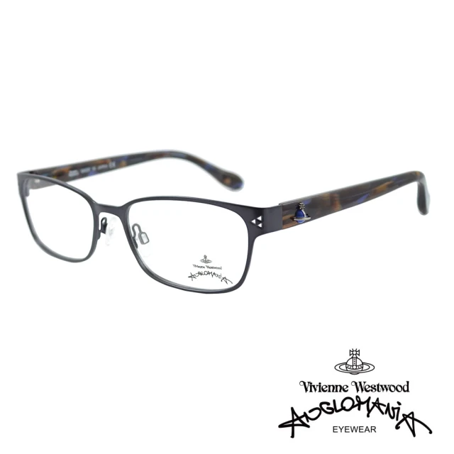 【Vivienne Westwood】光學鏡框工業風造型英倫風-混色/黑-AN271 04(混色/黑-AN271 04)