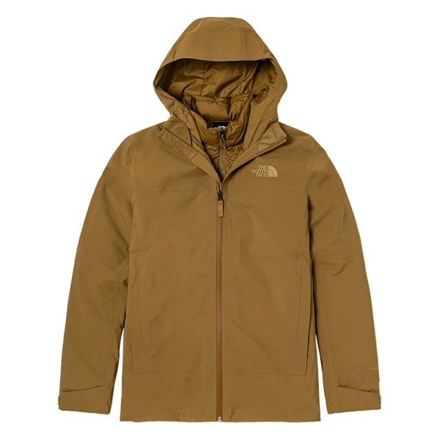 【The North Face】TNF 防水透氣 兩件式外套 M MOUNTAIN LIGHT FL TRI JACKET - AP 男款 棕(NF0A4N9T173)