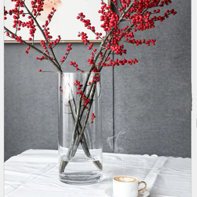 Jen 圓筒透明玻璃花瓶花器高25cm 口徑10cm Momo購物網