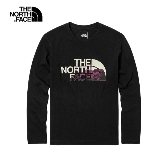 【The North Face】TNF 長袖上衣 M L/S BOX NSE TEE-AP 男款 黑(NF0A5AZGJK3)