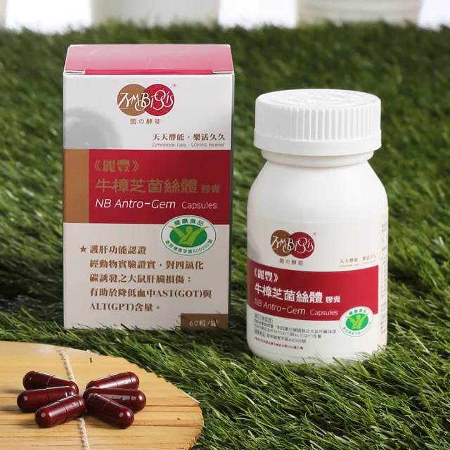 【麗豐】牛樟芝菌絲體膠囊-健康食品認證-60粒/盒(牛樟芝)
