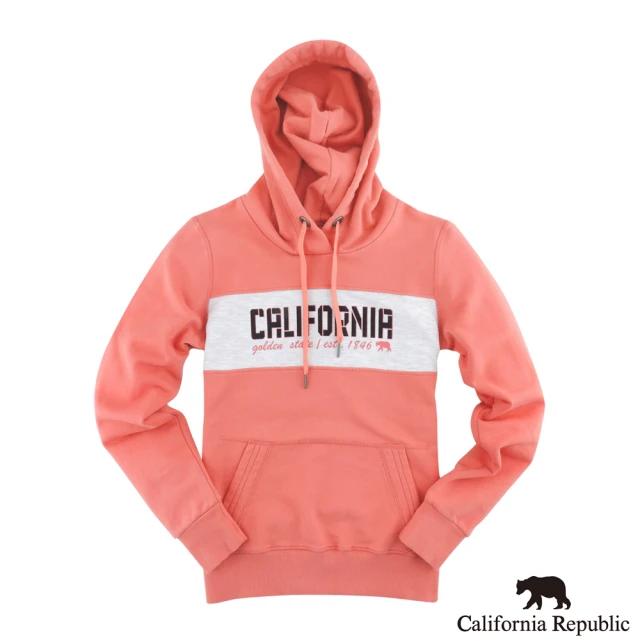 【California Republic】LOGO標圓領棉連帽長T