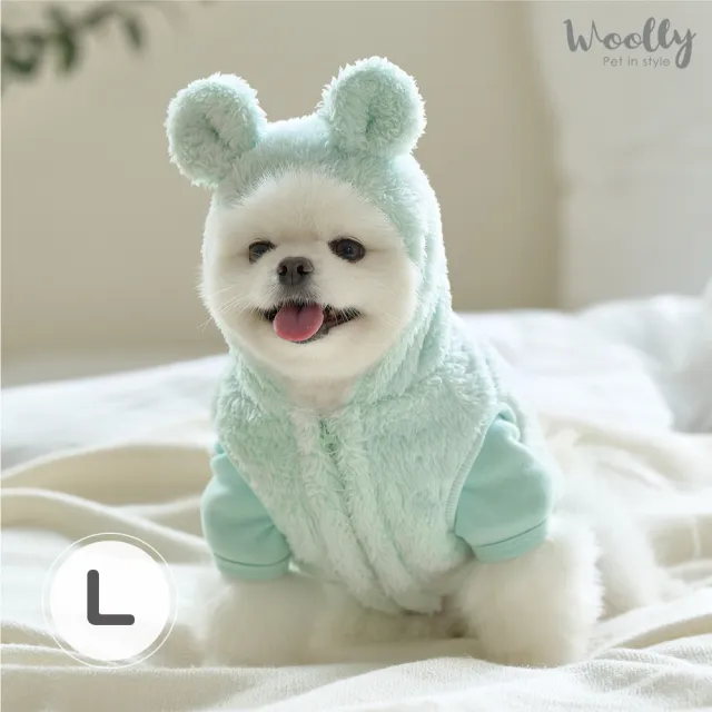 【WOOLLY】小熊絨毛狗狗背心-L(寵物衣服/狗狗衣服)