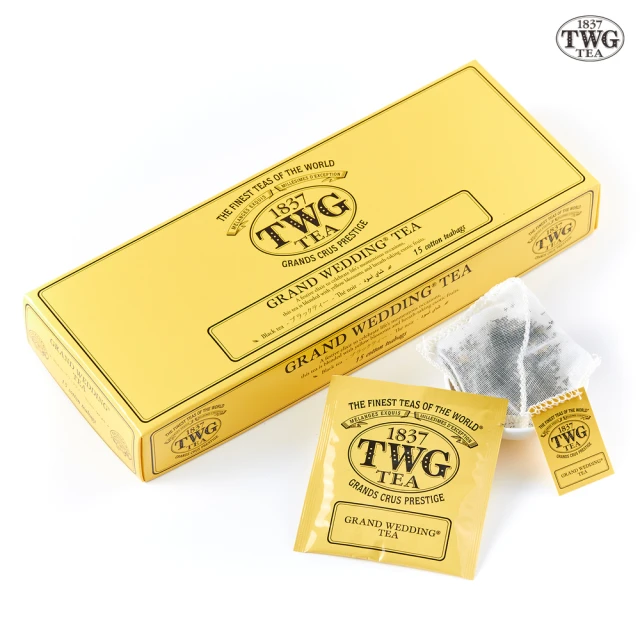 【TWG Tea】手工純棉茶包 皇家婚禮茶 15包/盒(Grand Wedding Tea;黑茶)