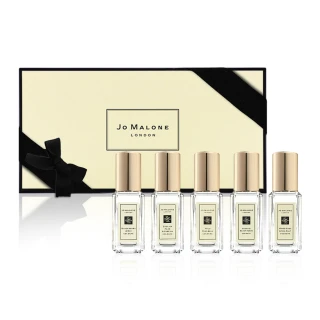 【Jo Malone】任選 經典五入香水禮盒 9ml*5(英國梨+鼠尾草+藍風鈴+牡丹與胭紅麂絨+青檸/黑莓 平輸航空版)