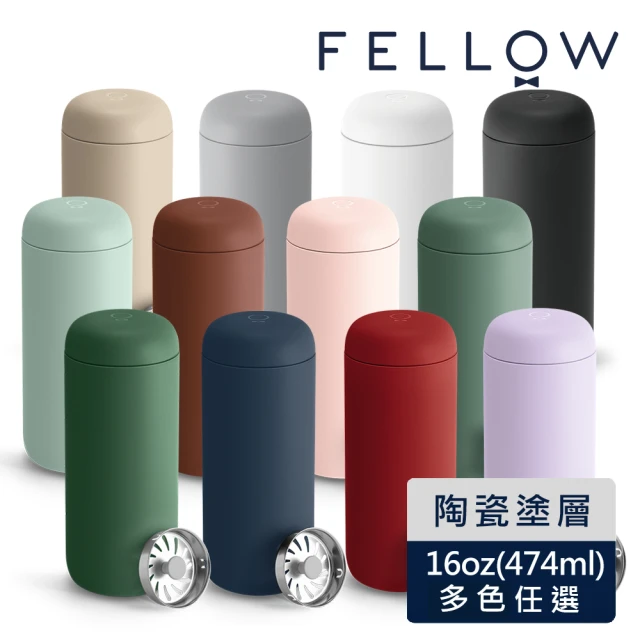 【FELLOW】473ml Carter 瘦版車用卡特隨行真空保溫杯(陶瓷塗層/保溫隔熱)