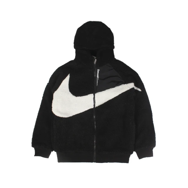 【NIKE 耐吉】連帽運動外套 大LOGO 毛絨 保暖 大童 - NY2242144GS002