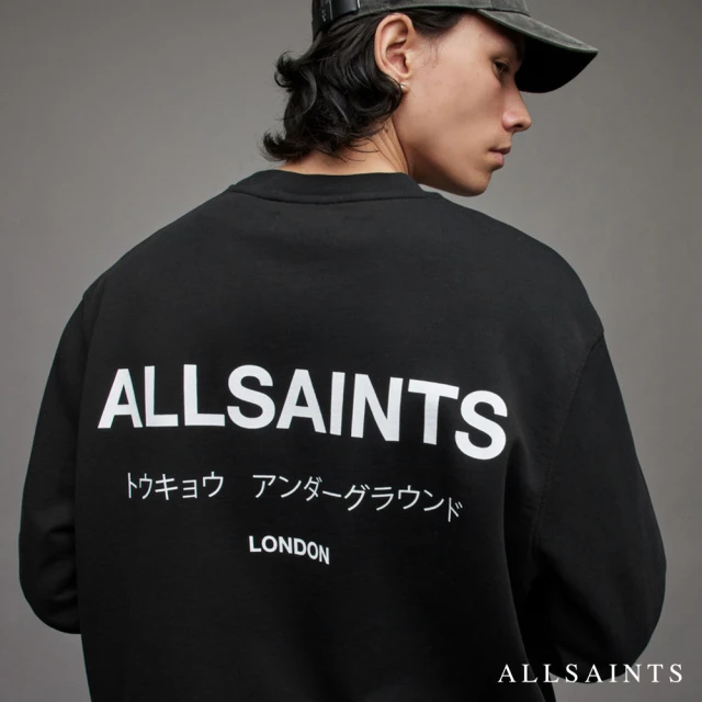 ALLSAINTS【ALLSAINTS】UNDERGROUND 純棉LOGO長袖衛衣(寬鬆版型)