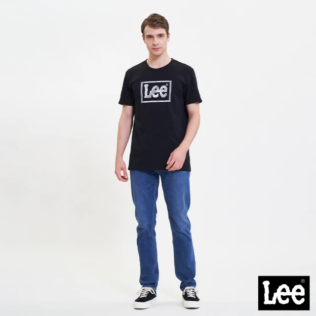 【Lee】705 中腰標準小直筒 男牛仔褲-中藍洗水