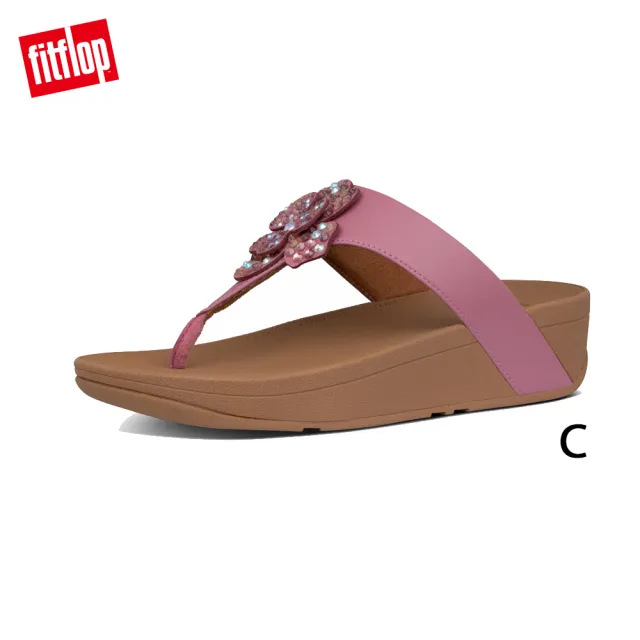 【FitFlop】LOTTIE CORSAGE TOE-THONGS水鑽花朵裝飾夾腳涼鞋-女(共3色)