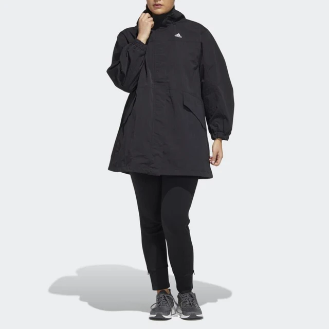 【adidas 愛迪達】W Prsve Wv Coat 女 連帽外套 溫暖 舒適 Oversize 亞洲版 黑(HC2503)