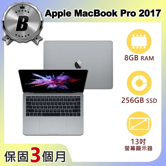 【Apple 蘋果】A級福利品 MacBook Pro 2017 13吋 2.3GHz雙核i5處理器 8G記憶體 256G SSD(A1708)