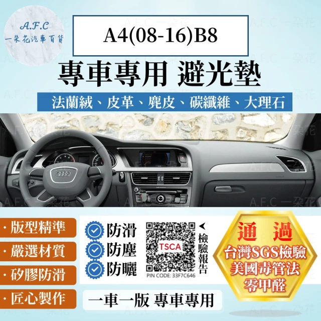 【一朵花汽車百貨】AUDI 奧迪 A4 B8 08-16年 法蘭絨 麂皮 碳纖維皮革 超纖皮革 大理石皮革 避光墊