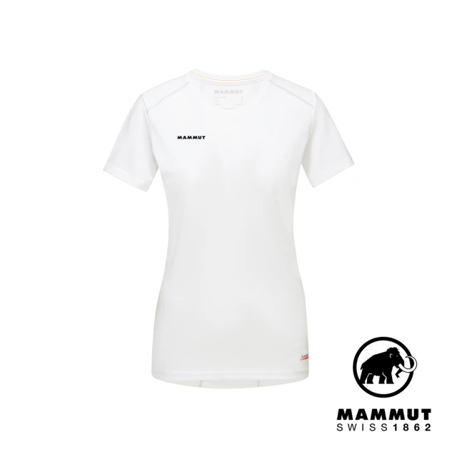 【Mammut 長毛象】Sertig T-Shirt Women 輕量透氣短袖排汗衣 女款 白/公路灰 #1017-00140