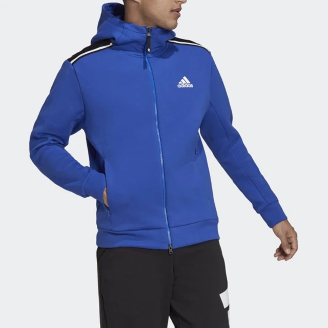 adidas 愛迪達【adidas 愛迪達】外套 男款 連帽外套 運動外套 亞規 M ZNE HOOD 藍 H39841