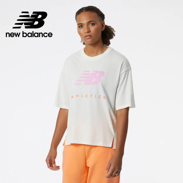 【NEW BALANCE】NB 短袖上衣_女性_象牙白_AWT21503SST(亞版 版型正常)