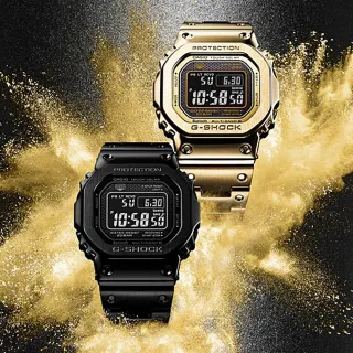 CASIO 卡西歐】GMW B5000GD 4(全金屬太陽能藍牙電波錶玫瑰金) - momo 