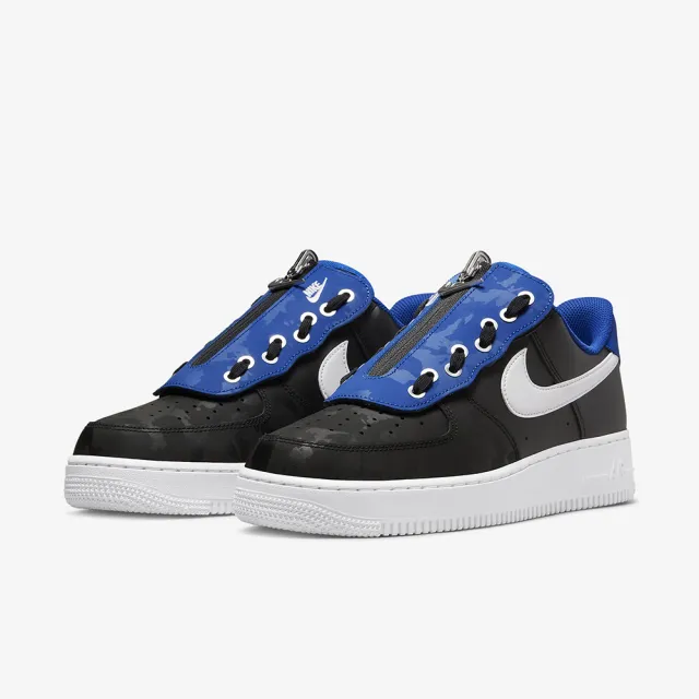 【NIKE 耐吉】AIR FORCE 1 07 SHROUD 黑藍 男鞋(DC8875-001)