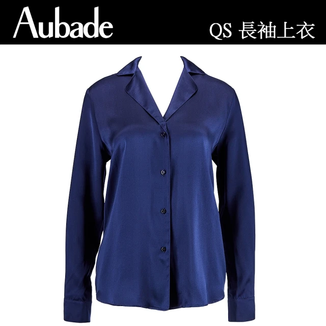 【Aubade】摯愛蠶絲長袖上衣-QS(藍)