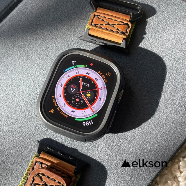 【Elkson】Apple Watch Ultra 49mm Quattro Max 軍規保護殼(內含保護貼套組_附貼膜神器)