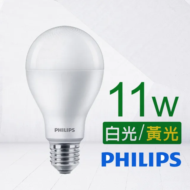 【Philips 飛利浦】11W LED燈泡 E27(12入組)