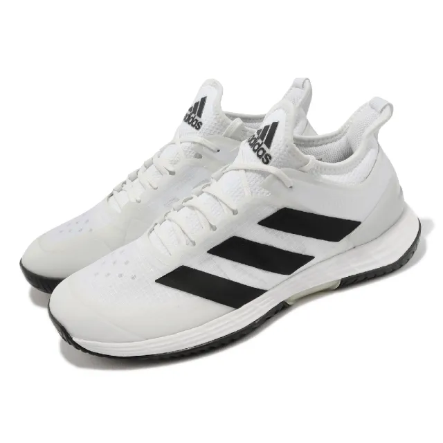 【adidas 愛迪達】網球鞋 Adizero Ubersonic 4 M 男鞋 白 黑 緩震 穩定 抓地 運動鞋 愛迪達(GW2512)