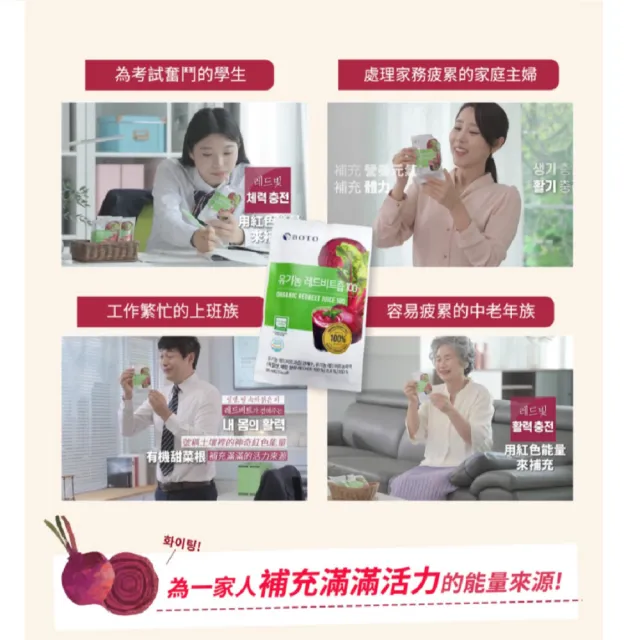即期品【-BOTO】韓國原裝高濃度冷萃甜菜根汁紅妍飲x1盒(30包/盒)