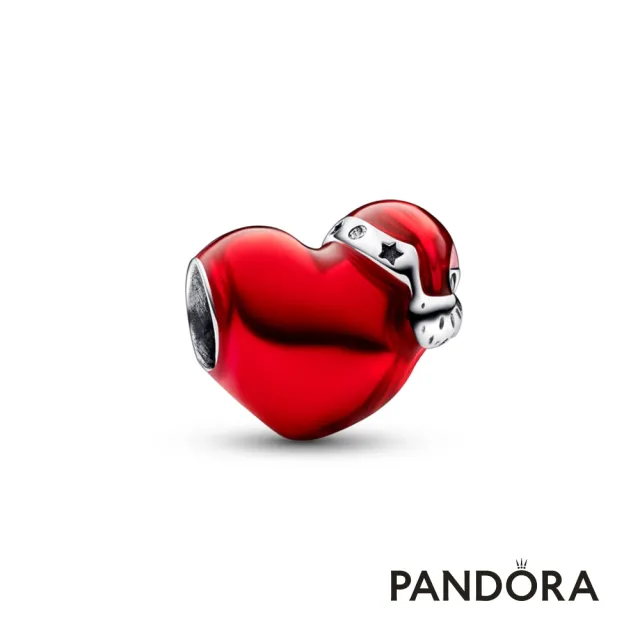 【Pandora官方直營】聖誕金屬紅心形串飾