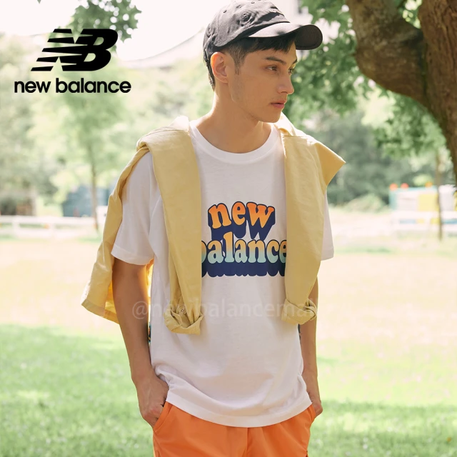 【NEW BALANCE】NB 短袖上衣_男性_白色_AMT21564WT