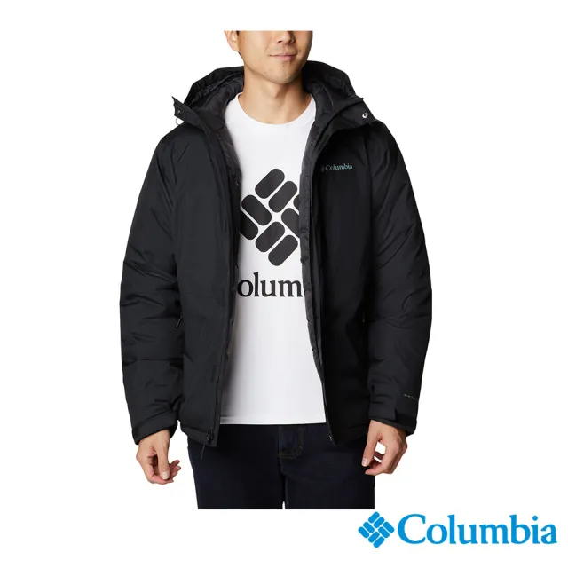 【Columbia 哥倫比亞】男款-Omni-Heat Infinity 金鋁點極暖OT防水連帽外套-黑色(UWE67640BK / 2021年秋冬)